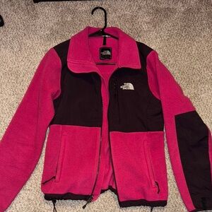 The North Face Fuchsia and Dark Brown Fleece
